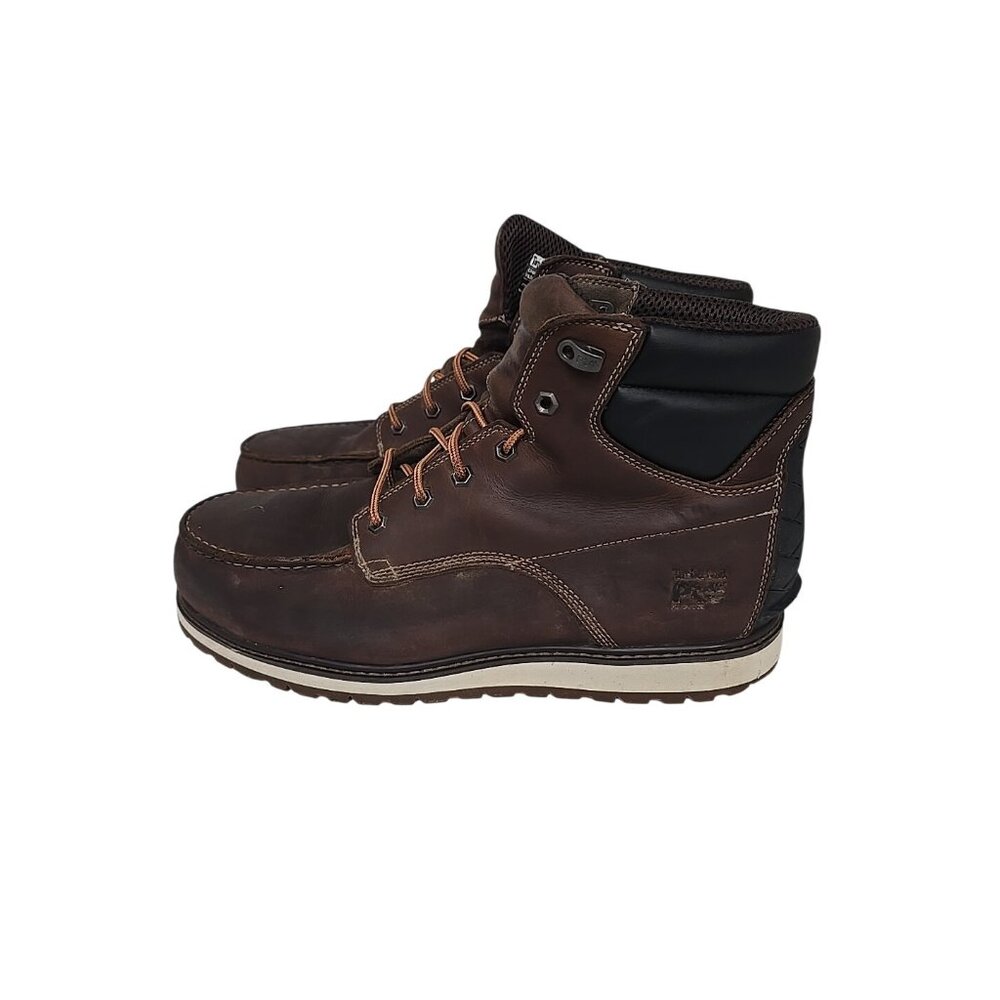 Timberland PRO Men's 6" Irvine ATCP Waterproof Wedge Boots A5NFT Brown Size 13W - Picture 4 of 8